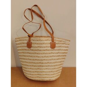 Straw Woven Tote Bag Women  Summer Beach With Clutch